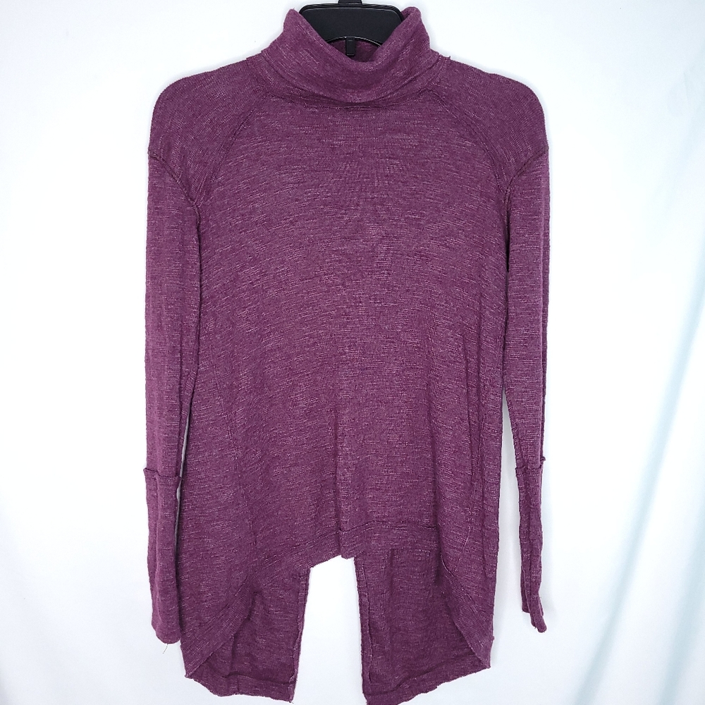 FREE PEOPLE WE THE FREE Split Back Turtleneck Long Sleeve Women's Top XS